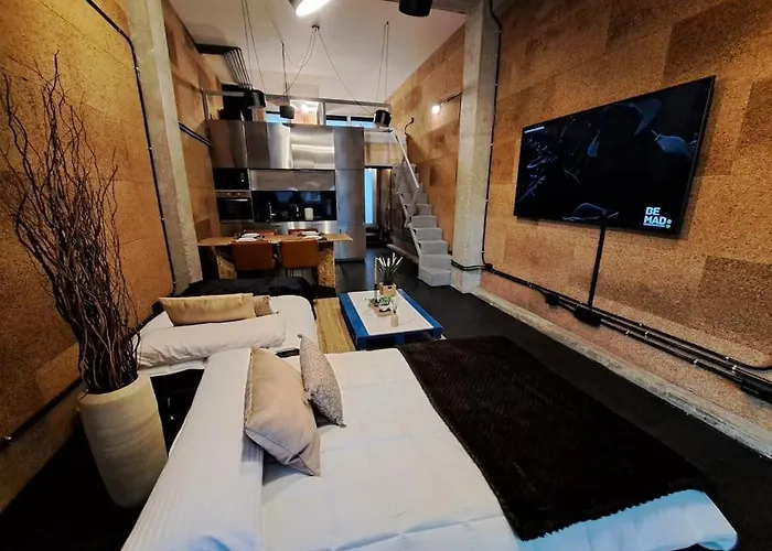 Vibescoruna - Loft Industrial Comercio 公寓